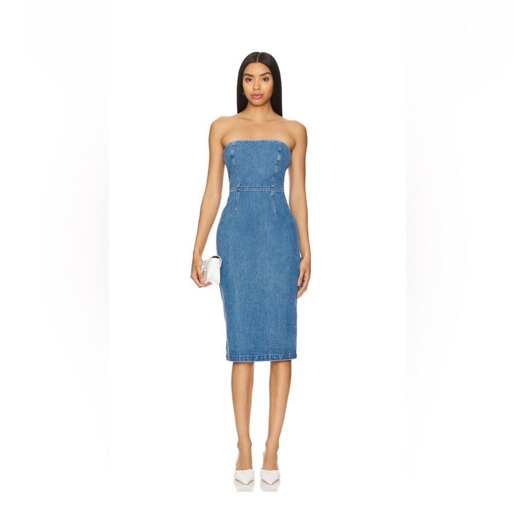 Bardot Vanda Midi Dress in Vintage Blue